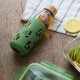 Bouteille nomade verre et silicone