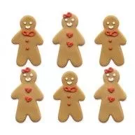 Décors en sucre bonhomme pain d'épices x6 