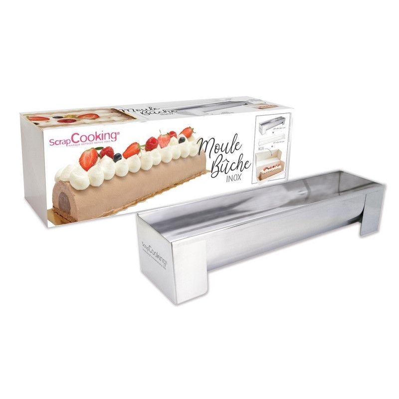 ScrapCooking - Kit Moule Bûche Inox - Gouttière à Bûche en Métal