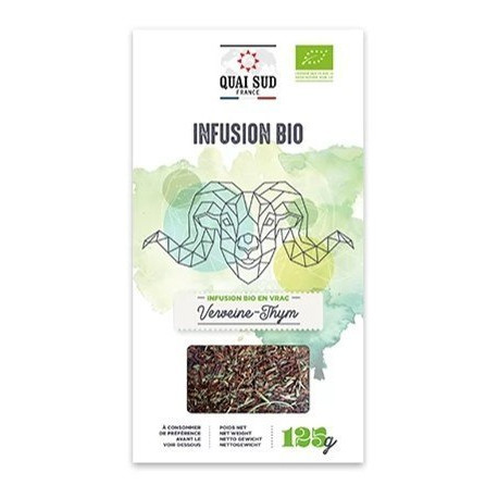 FIN DE SERIE Infusion Bio Verveine Thym 125g - Quai Sud