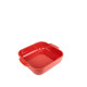 Plat à four carré rouge céramique Appolia 28cm - Peugeot