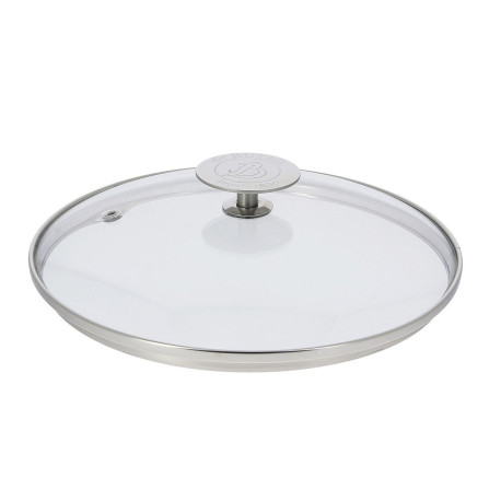 FIN DE SERIE Couvercle en verre avec bouton inox 16cm - De Buyer