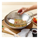 Couvercle en verre avec bouton inox 16cm - De Buyer