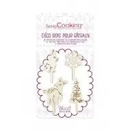 Décoration bois Forêt enchantée x4 - ScrapCooking