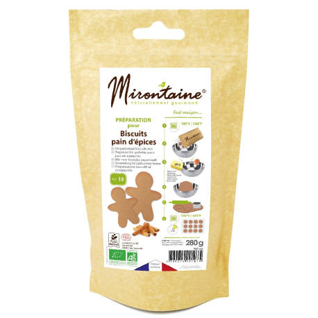 FIN DE SERIE Préparation pour biscuit pain d'épices 280g - Mirontaine