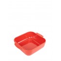 Plat à four carré céramique rouge Appolia 21cm - Peugeot