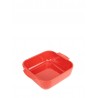 Plat à four carré céramique rouge Appolia 21cm - Peugeot