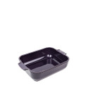 FIN DE SERIE Plat à four rectangulaire aubergine céramique Appolia 25cm - Peugeot