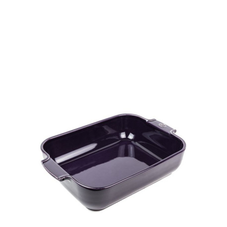 FIN DE SERIE Plat à four rectangulaire aubergine céramique Appolia 32cm - Peugeot