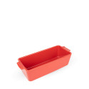 Plat à cake rouge céramique Appolia 31cm - Peugeot