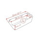 Plat à cake rouge céramique Appolia 31cm - Peugeot