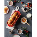 Plat à cake rouge céramique Appolia 31cm - Peugeot