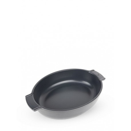FIN DE SERIE Plat à four ovale ardoise céramique Appolia 31cm - Peugeot