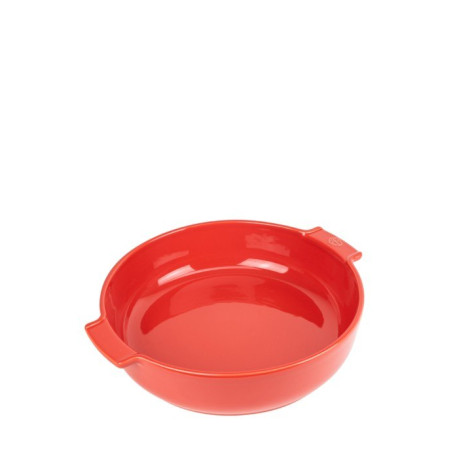 FIN DE SERIE Plat à four rond céramique rouge Appolia 30cm - Peugeot