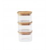 Boîte de conservation carrée 500ml x3 - Pebbly