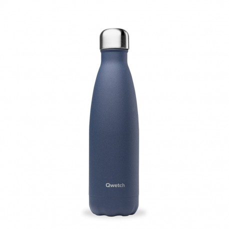 Bouteille isotherme Granite bleu nuit 500ml - Qwetch