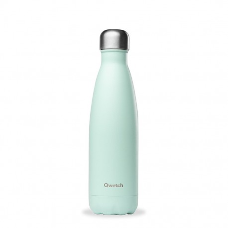 Bouteille isotherme Pastel vert 500ml - Qwetch