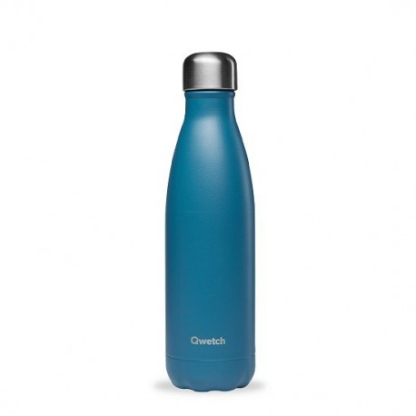 Bouteille isotherme MATT Bleu Canard 500ml - Qwetch