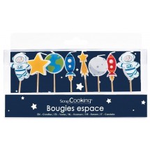 8 Bougies "espace" - ScrapCooking