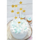 Cake Toppers étoiles dorées x10 20cm - ScrapCooking