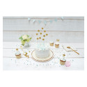 Cake Toppers étoiles dorées x10 20cm - ScrapCooking