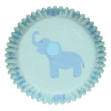 Caissette cupcake bébé garçon bleu x48 - Funcakes