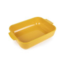 Plat à four rectangulaire céramique jaune safran Appolia 32cm - Peugeot