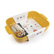 Plat à four rectangulaire jaune safran Appolia 32cm Peugeot