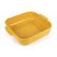 Plat à four carré céramique jaune safran Appolia 28cm - Peugeot