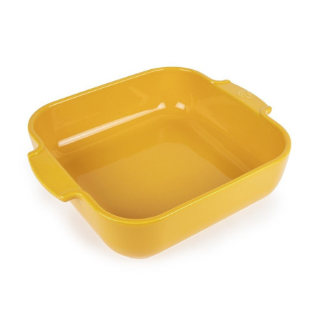 Plat à four carré céramique jaune safran Appolia 28cm