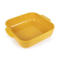 Plat à four carré céramique jaune safran Appolia 28cm - Peugeot