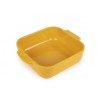 Plat à four carré céramique jaune safran Appolia 21cm - Peugeot