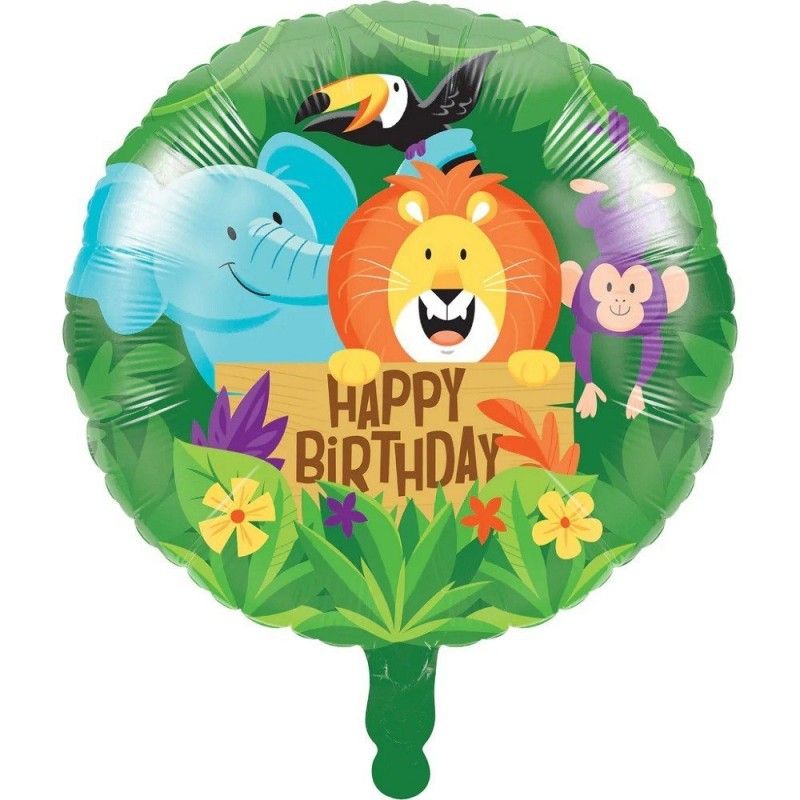 Ballon Aluminium Animaux de la Jungle - Anniversary House - MaSpatule