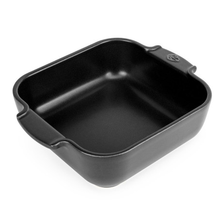 Plat à four carré céramique ardoise Noir satin 21cm - Peugeot