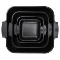 Plat à four carré céramique ardoise Noir satin 21cm - Peugeot