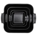 Plat à four carré céramique noir satin Appolia 36cm - Peugeot