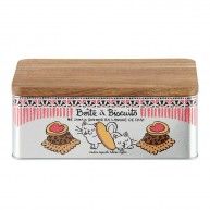 Boîte à biscuits avec couvercle en bois - Derrière la porte