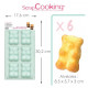 Moule silicone Ourson x6 - ScrapCooking