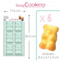 Moule silicone Ourson x6 - ScrapCooking