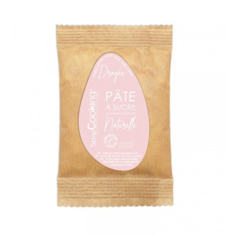 Pâte à sucre rose dragée 200g - ScrapCooking