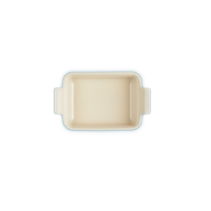 Le Creuset Plat Rectangulaire En Céramique Heritage - 26 Cm, 2.4L - Couleur Deep Teal - Va Au Four, Lave-vaisselle Et Congélateur - Parfait Pour Gratins, Tartes, Présentation