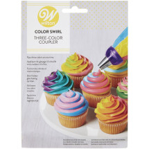 Set décoration ColorSwirl Tri-Color 9 pièces Wilton