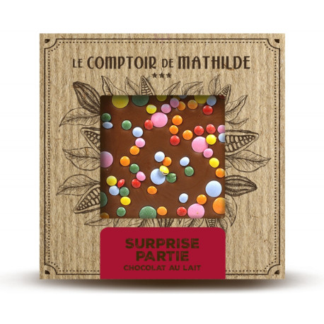 Tablette chocolat lait Surprise Partie - Le Comptoir de Mathilde