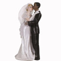 FIN DE SERIE Figurine mariage couple mixte 18cm