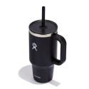 Mug tumbler 940ml avec paille noir - Hydro Flask