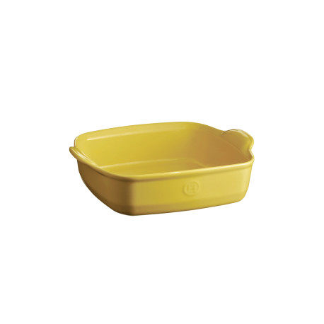 FIN DE SERIE Plat à four carré 24 cm jaune Provence - Emile Henry