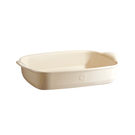 Plat à four rectangulaire 36 cm blanc Argile - Emile Henry