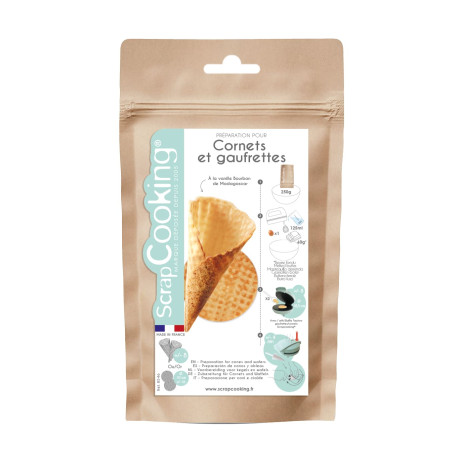 Préparation Gaufrettes/Cornets à la vanille - ScrapCooking