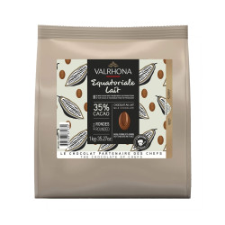 Fèves chocolat lait Equatoriale 35% 1kg - Valrhona