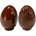 Moule à Chocolat Œuf 150mm lisse et strié (x2) - Cacao Barry